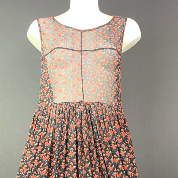 Long See Through Flower  Dress - Picture 4 of 5